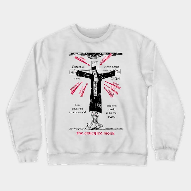 The Crucified Monk | Alternate Version Crewneck Sweatshirt by EkromDesigns